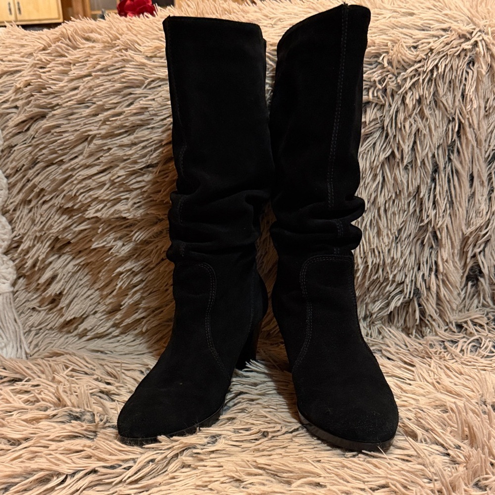 LaCanadienne Mercedes Black Genuine Suede Women's Boots